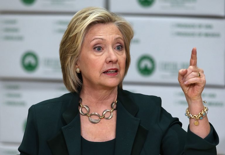 As first lady, a U.S. senator, a Democratic presidential candidate, secretary of state and as a presidential candidate again, Hillary Clinton is everywhere.Â (Photo by Justin Sullivan/Getty Images)