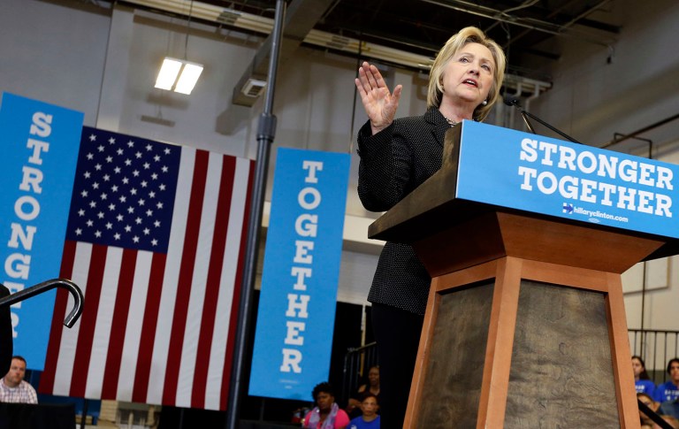 Given her and her family's track record of enriching themselves on the public dime, Hillary Clinton shouldn't have her hands in our pockets. (AP Photo)