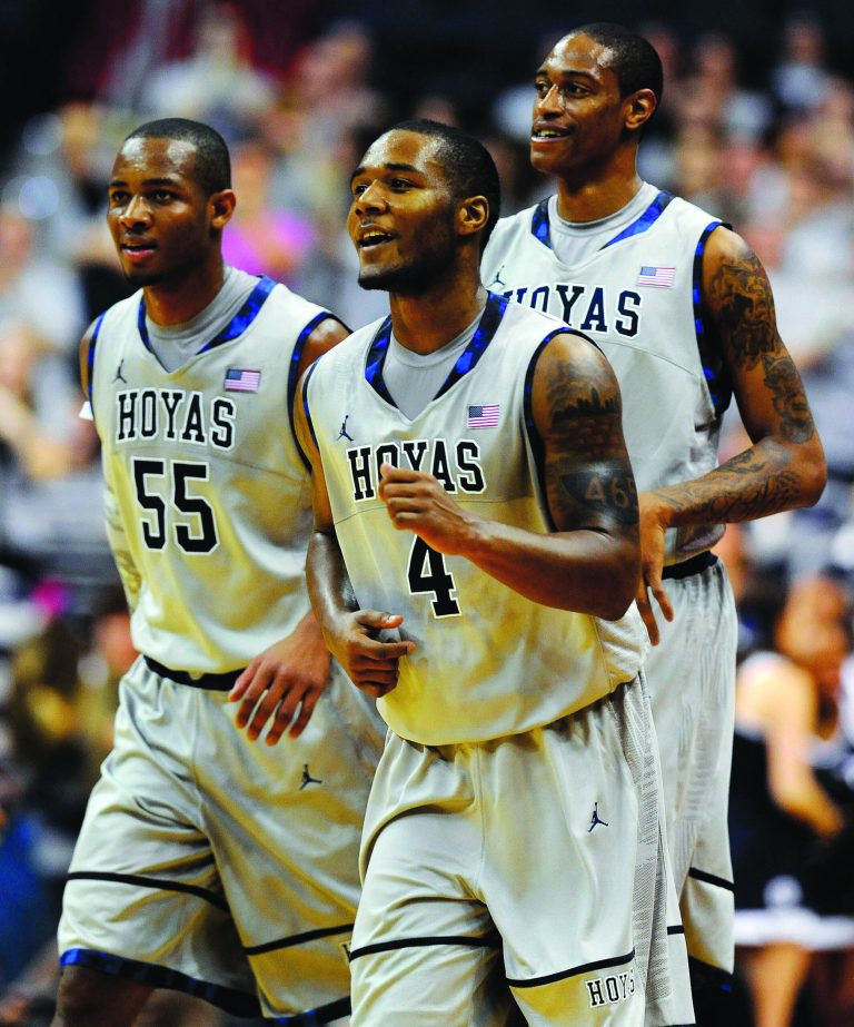 Richard Lipski/AP
Georgetown's D'Vauntes Smith-Rivera finished with 19 points coming off the bench in place of the injured Otto Porter.