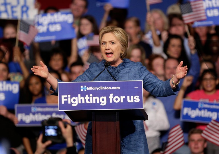 Hillary Clinton campaign tries to convince donors Trump is not a dolt who can easily be beaten. (AP Photo/Lynne Sladky)