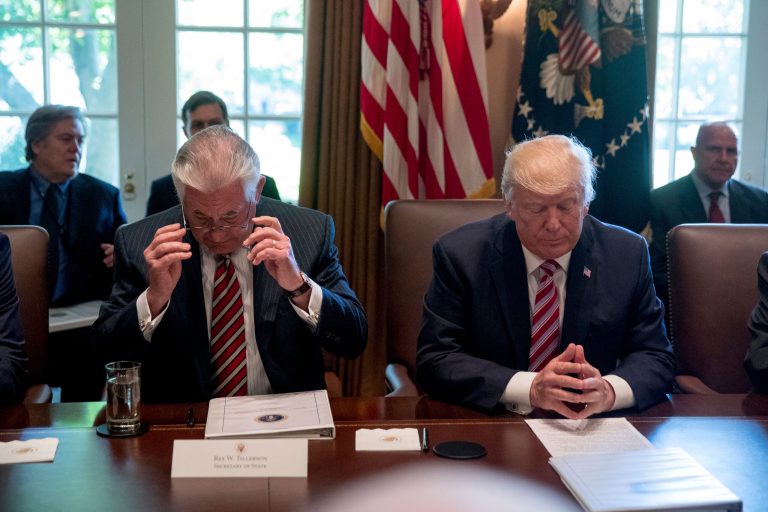 The number of Americans who took the Foreign Service exam was down 26 percent in June from the same month the previous year, sparking concerns about what President Trump's administration may be doing to enthusiasm for State Department work. (AP Photo/Andrew Harnik)