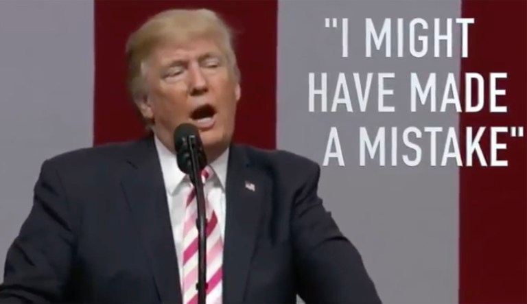 Trump told the crowd that he would campaign for Moore if Strange loses Tuesday's election. (Roy Moore for Senate/YouTube)