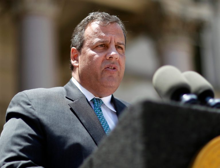 FILE  In this Tuesday, June 24, 2014 file photograph, New Jersey Gov. Chris Christie addresses a gathering in Trenton, N.J., after he signed into law a bill that would extend the cap on arbitration awards to New Jersey's police and firefighters. The New Jersey state Senate has confirmed the two men  Christie wants to add to the board of the Port Authority of New York and New Jersey. The Senate confirmed John Degnan and George Laufenberg for the jobs just hours after both were advanced by the Senate judiciary committee following hearings.    (AP Photo/Mel Evans,file)