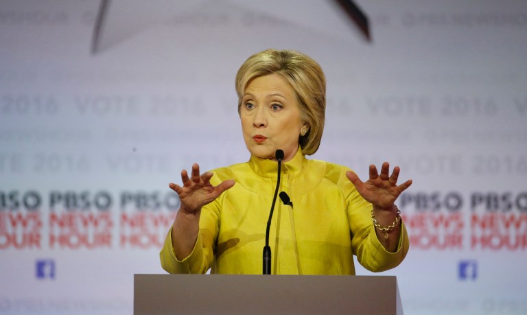Environmentalists are pressuring the moderators of the presidential debates to spend more time asking Donald Trump and Hillary Clinton about climate change in the coming debates. (AP Photo/Morry Gash)