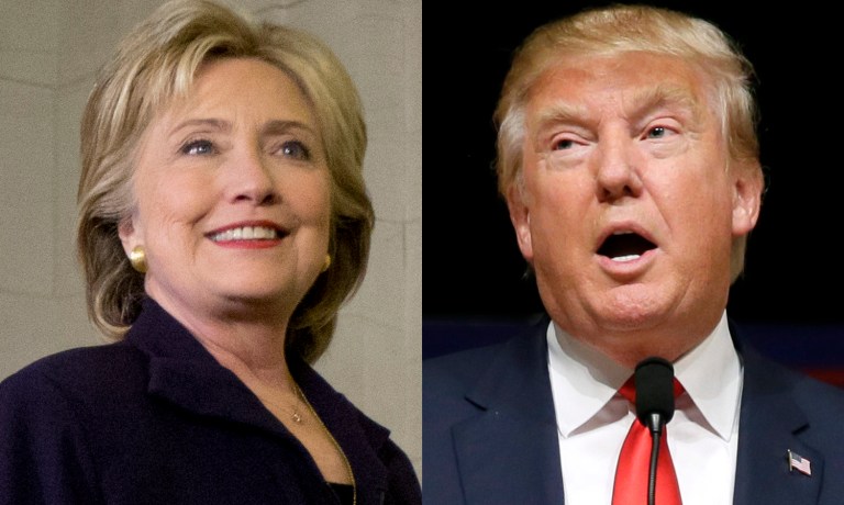 Hillary Clinton's advantage on Donald Trump in Virginia has narrowed to 5 percentage points among likely voters in a new poll. (AP Photo/Charlie Neibergall)