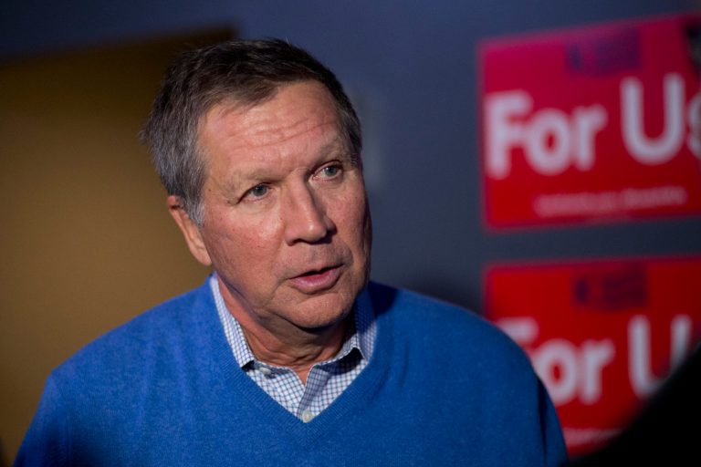 Ohio Gov. John Kasich has risen to second place in a recent poll among likely Republican voters in New Hampshire. (AP Photo/Jae C. Hong)