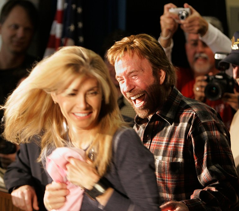 Chuck and Gena Norris are featured in a report on MRI troubles. (AP Photo/Stephan Savoia)