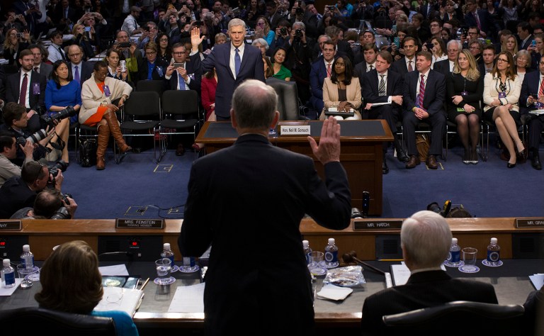 Ten Democrats from states Trump won in November are due to face the voters in 2018. (Stephen Crowley/Pool Photo via AP)