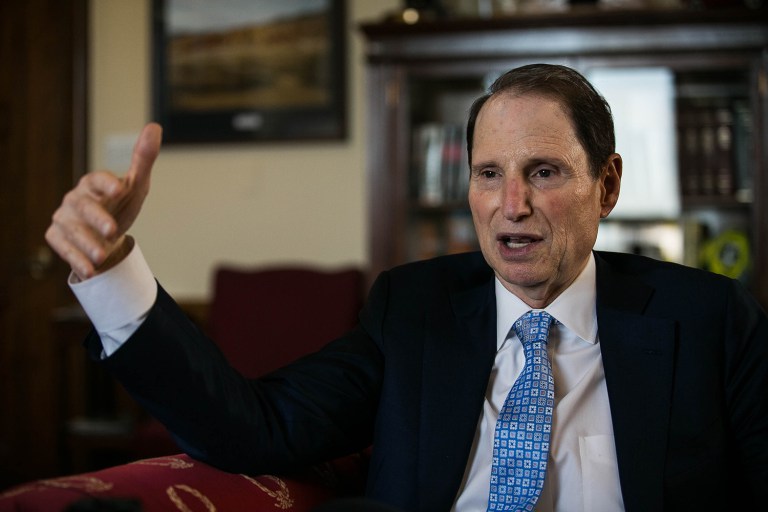 Sen. Ron Wyden, D-Ore., criticized the Senate for failing to pass a string of gun control measures proposed earlier in the week. (Graeme Jennings/Examiner)