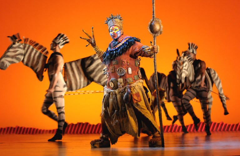FILE - In this photo provided by the Las Vegas News Bureau, a scene is shown during a performance of Disney's 