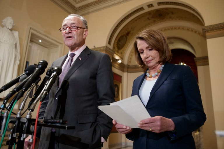 House and Senate Democrats said Tuesday they would be willing to work on health insurance reform but only if Republicans withdraw a proposal that would also repeal Obamacare. (AP Photo/J. Scott Applewhite)