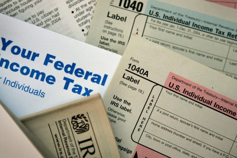 Current federal tax forms are distributed at the offices of the IRS, Nov. 1, 2005, in Chicago. (Photo Illustration by Scott Olson/Getty Images)