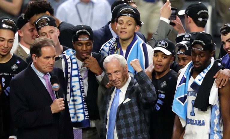 The University of North Carolina's championship-winning men's basketball team won't make the customary visit to the White House. (AP Photo/Matt York)