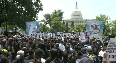 VIDEO: Hundreds rally to support funding for mass transit