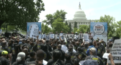 VIDEO: Hundreds rally to support funding for mass transit