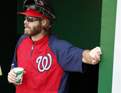 Washington Nationals injured Jayson Werth is a player to watch for the second half of the season. (AP Photo/Alex Brandon)