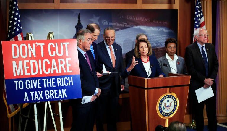 Democrats say Republicans plan to reduce spending on Medicare and Medicaid. (AP Photo/Manuel Balce Ceneta)