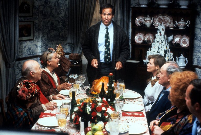 Chevy Chase in a scene from the 1989 hit National Lampoon's Christmas Vacation.