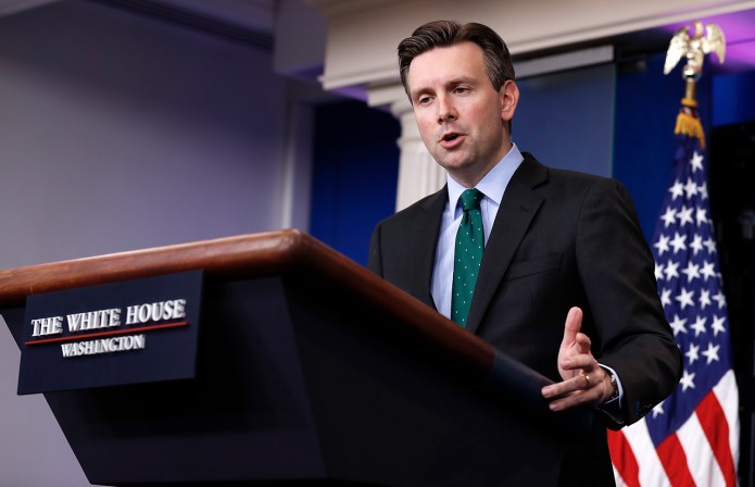 Press secretary Josh Earnest called members of the intelligence community "patriots." (AP Photo/Carolyn Kaster)
