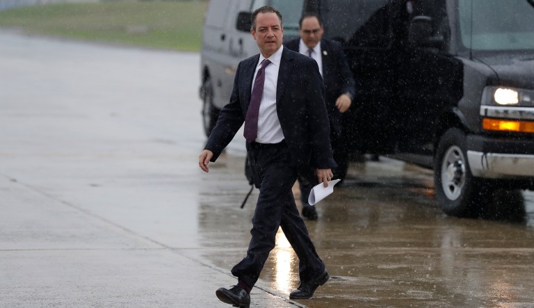According to reports, Priebus resigned quietly Thursday, but Trump told Priebus two weeks ago he would be replacing him. (AP Photo/Evan Vucci)