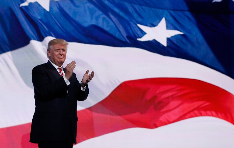 Donald Trump took in $3.5 million from online fundraising in one day. (AP Photo/Carolyn Kaster)