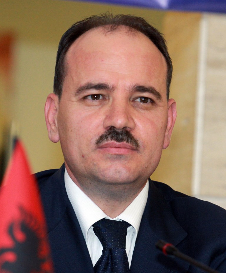   This image of March 15, 2011 taken in Tirana, Albania shows Interior Minister Bujar Nishani who was nominated by Albania's governing coalition to be the country's new president after its previous candidate Artan Hoxha withdrew Monday, June 11, 2012. It was unclear why Artan Hoxha had pulled out of the race when the coalition had enough votes to ensure his election, however Albania has seen political friction in recent weeks because the government has failed to agree with the opposition on a consensus candidate. (AP Photo/Hektor Pustina)  