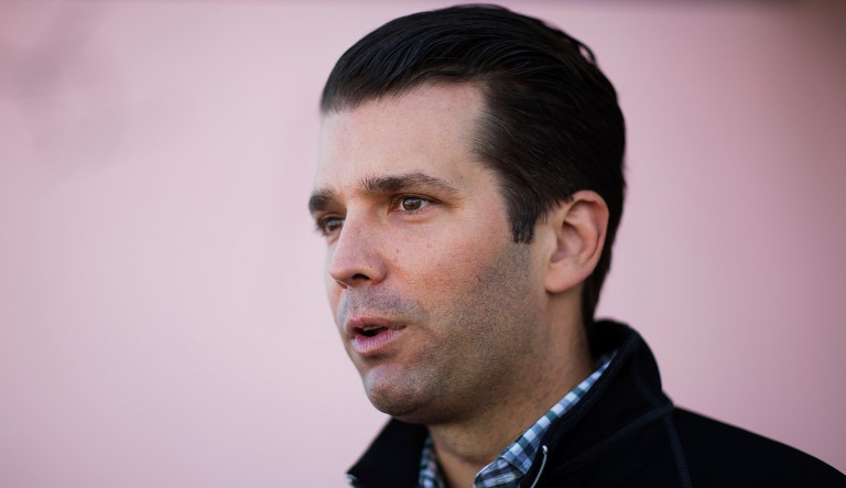 The emails suggested Trump Jr. pursued what he thought was opposition research about Hillary Clinton from a source connected to the Russian government last year. (AP Photo/David Goldman)