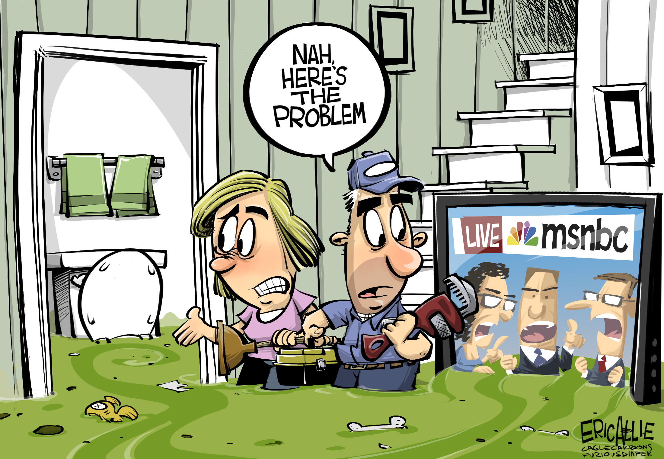 Editorial cartoon: Trash TV