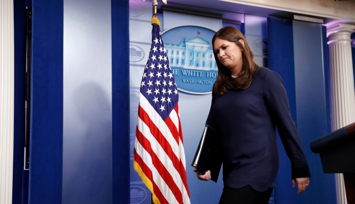 Sarah Sanders told reporters, adding that the U.S. "is a government that is always going to pay its debts." (AP Photo/Alex Brandon)