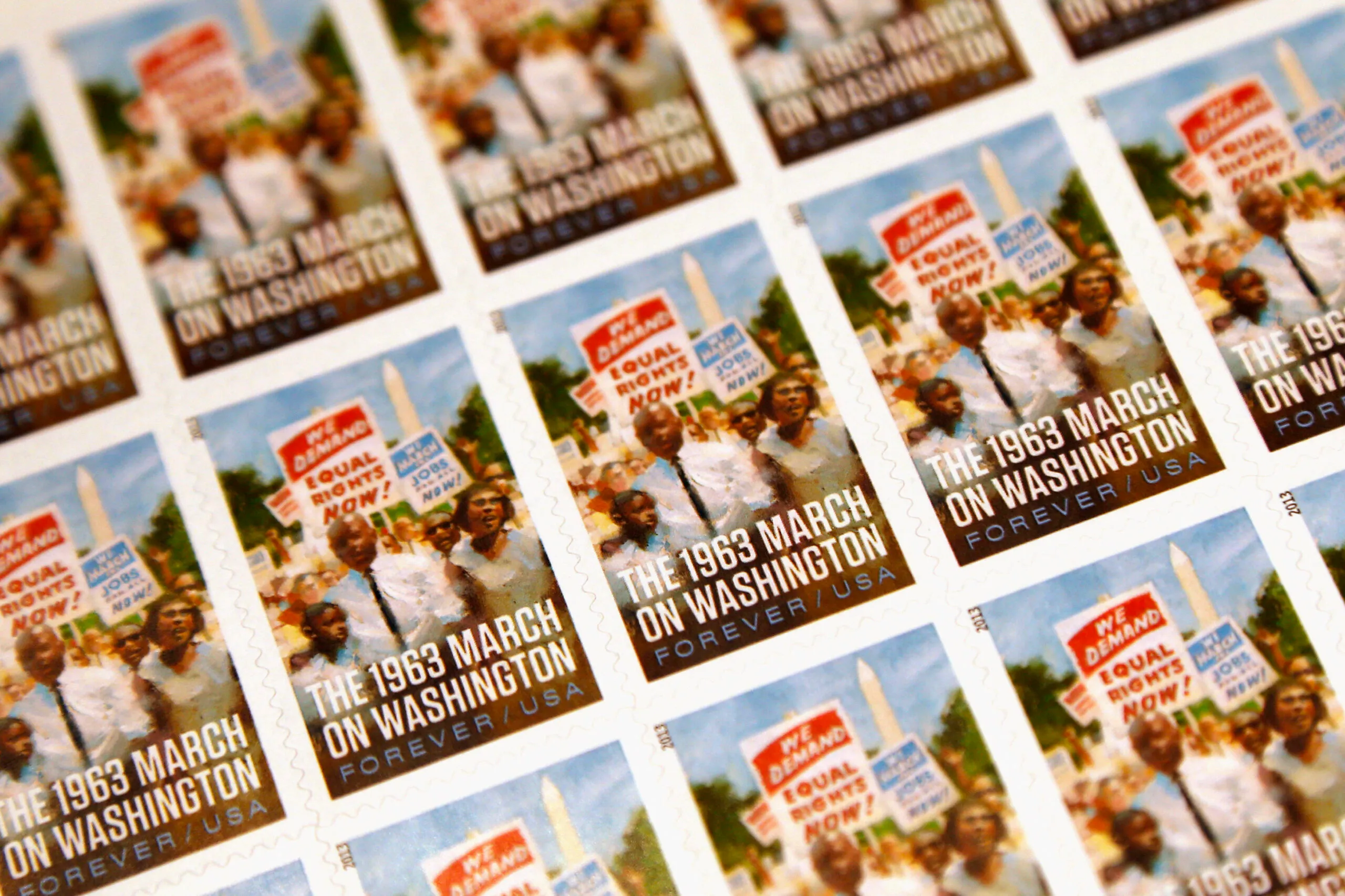 Moment in 1963 March on Washington now a stamp