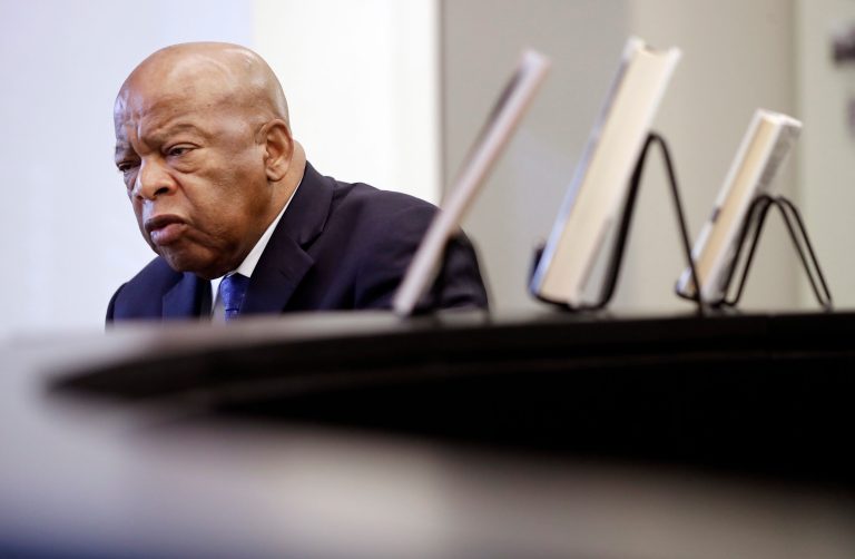 Rep. John Lewis, D-Ga., led the charge against Trump in January and could be gearing up for a short-lived boycott on Tuesday. (AP Photo/Mark Humphrey)