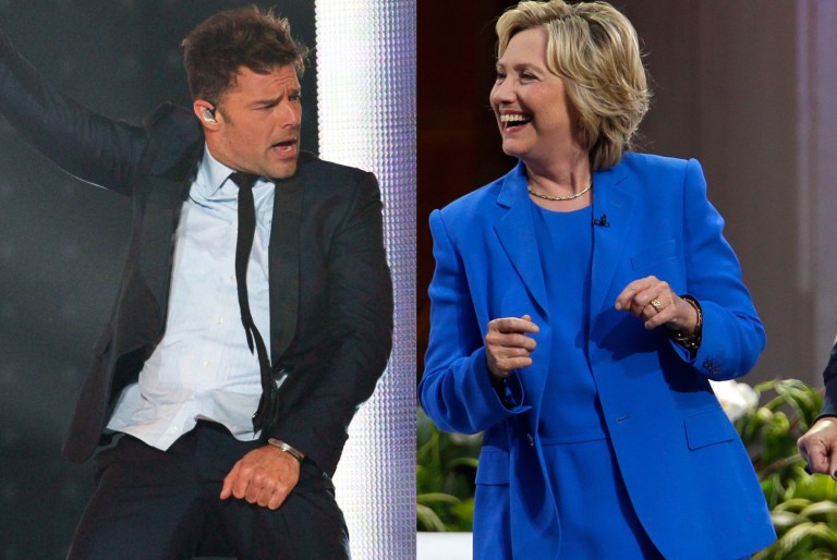 Ricky Martin tweeted out his presidential preference, calling Hillary Clinton 