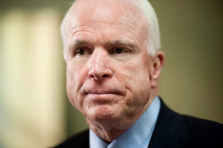 Sen. John McCain, R-Ariz., seen here on Capitol Hill in Washington on May 14, has spoken harshly of former NBA star Dennis Rodman. (AP Photo/Cliff Owen)
