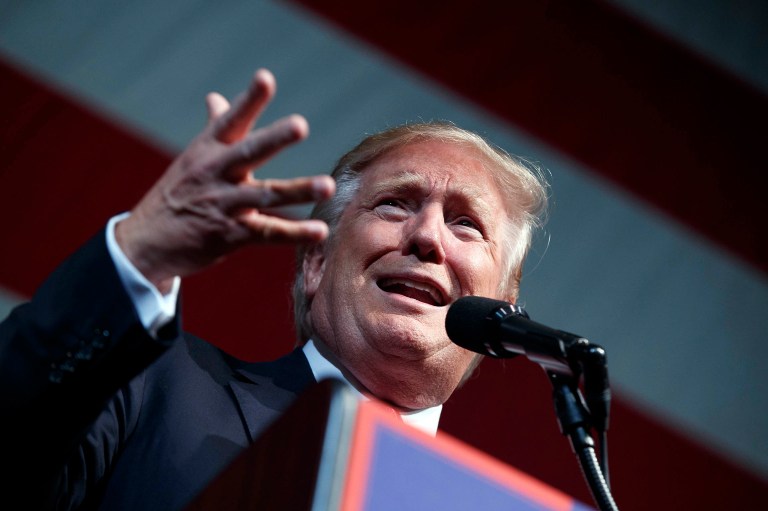 Republican presidential candidate Donald Trump drew upon his experience as a businessman to describe how he would govern. (AP Photo/Evan Vucci)