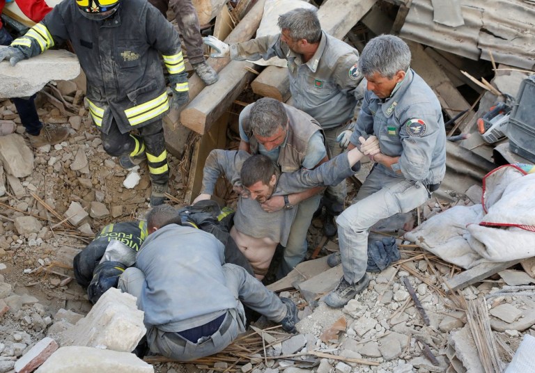 CNN reported at least 73 people were killed, and said rescuers were struggling to reach remote villages to assist those affected, including those still buried in rubble. (Screenshot via Twitter)