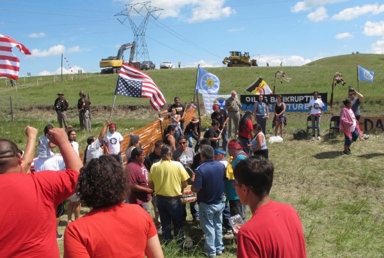 Sioux protesters in North Dakota are hurting their own agenda, head of industry group says. (AP Photo/James MacPherson, File)