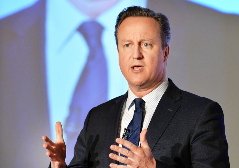 Prime Minister David Cameron says he and his wife sold their interest in his father’s Mossack fund four months before he became prime minister in 2010 and that they had paid the tax on the returns from the sale. (John Stillwell/PA via AP)