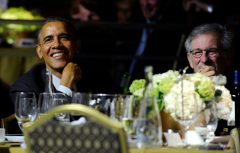 Report: Obama dines secretly with Spielberg, Katzenberg