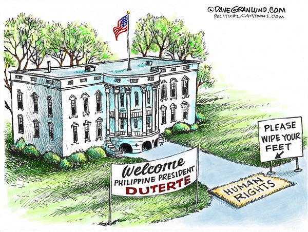 Editorial cartoon: White House invites Philippine President Rodrigo Duterte