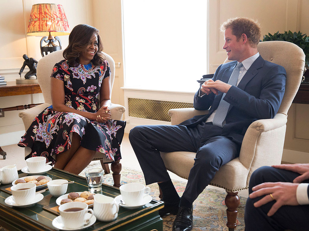 Michelle Obama, Prince Harry meet over tea in London