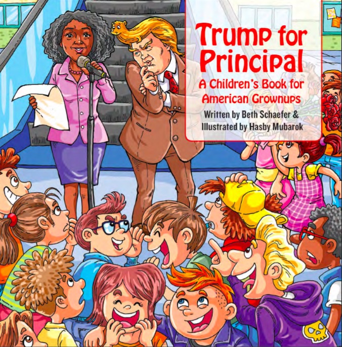 The 40-page book parodies Donald Trump using his own quotes and imagines what his policy proposals would look like if instituted in an academic environment. (AP Photo)