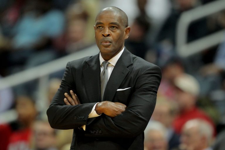  Atlanta Hawks head coach Larry Drew looks on in the first half of an NBA basketball game against the Charlotte Bobcats, Thursday, Dec. 13, 2012, in Atlanta. (AP Photo/Todd Kirkland)  