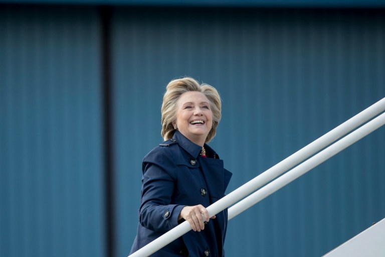 Hillary Clinton leads Donald Trump with women, 52-34, but Trump leads among men, 47-38. (AP Photo)