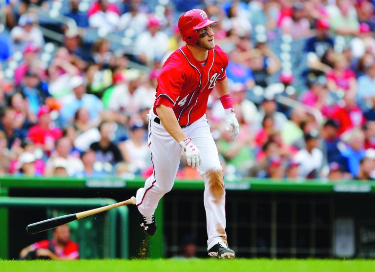 Jonathan Ernst/Getty Images
Washington Nationals outfielder Bryce Harper hit his 12th home run on Sunday against the New York Mets.