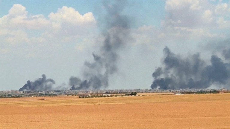 Among the 56 dead are 11 children. Dozens more people were wounded, Reuters reported. (ARAB 24 via AP)