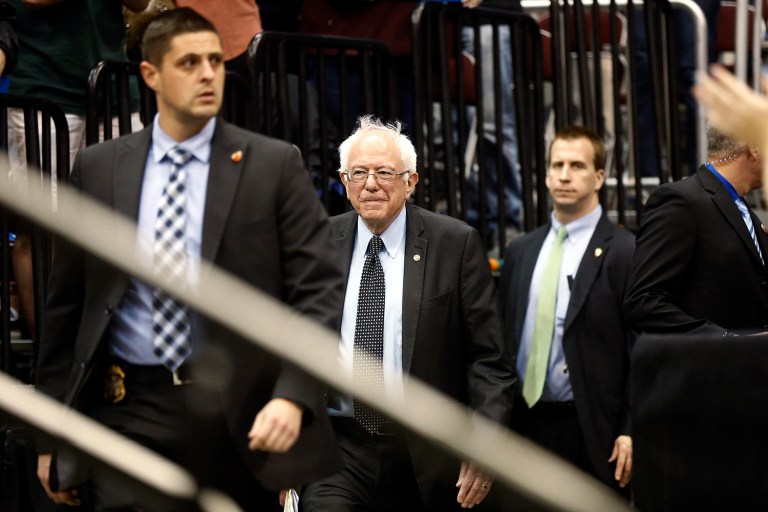 The loss of security comes hours after Bernie Sanders endorsed Hillary Clinton for the nomination. (AP Photo)