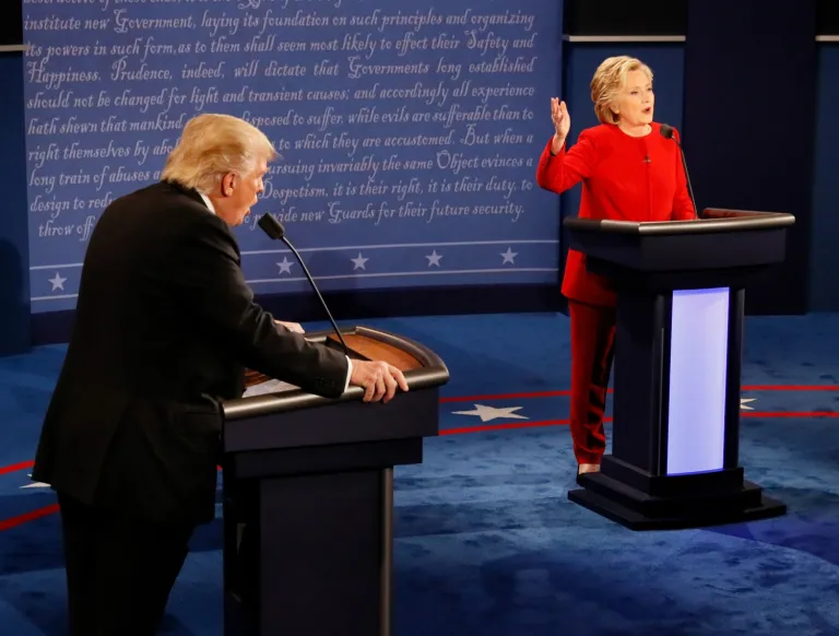 Monday night's first presidential debate at Hofstra University was not an edifying affair. (Rick T. Wilking/Pool via AP)