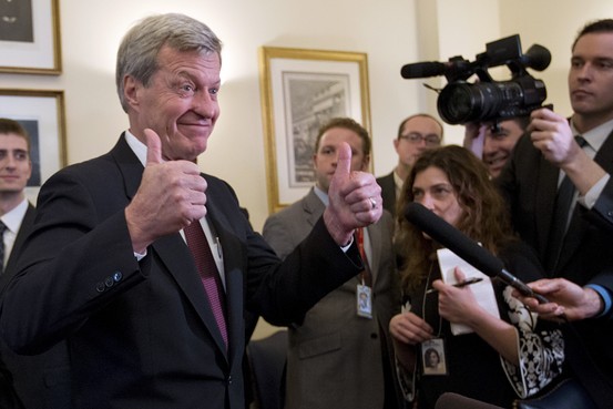 Sen. Max Baucus, D-Moint., is chairman of the Senate Finance Committee that rejected an amendment to make public the names of tax credit recipients and the amounts they receive. (AP Photo)