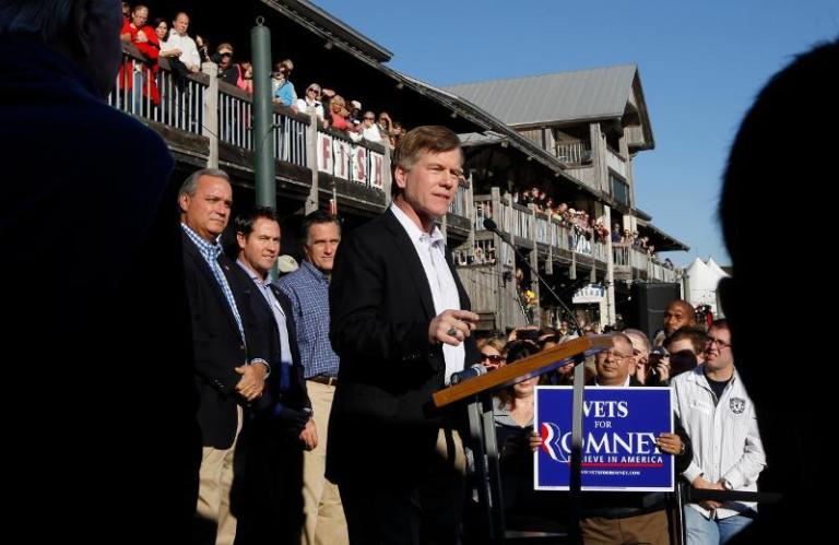 Romney courts military vote with McDonnell