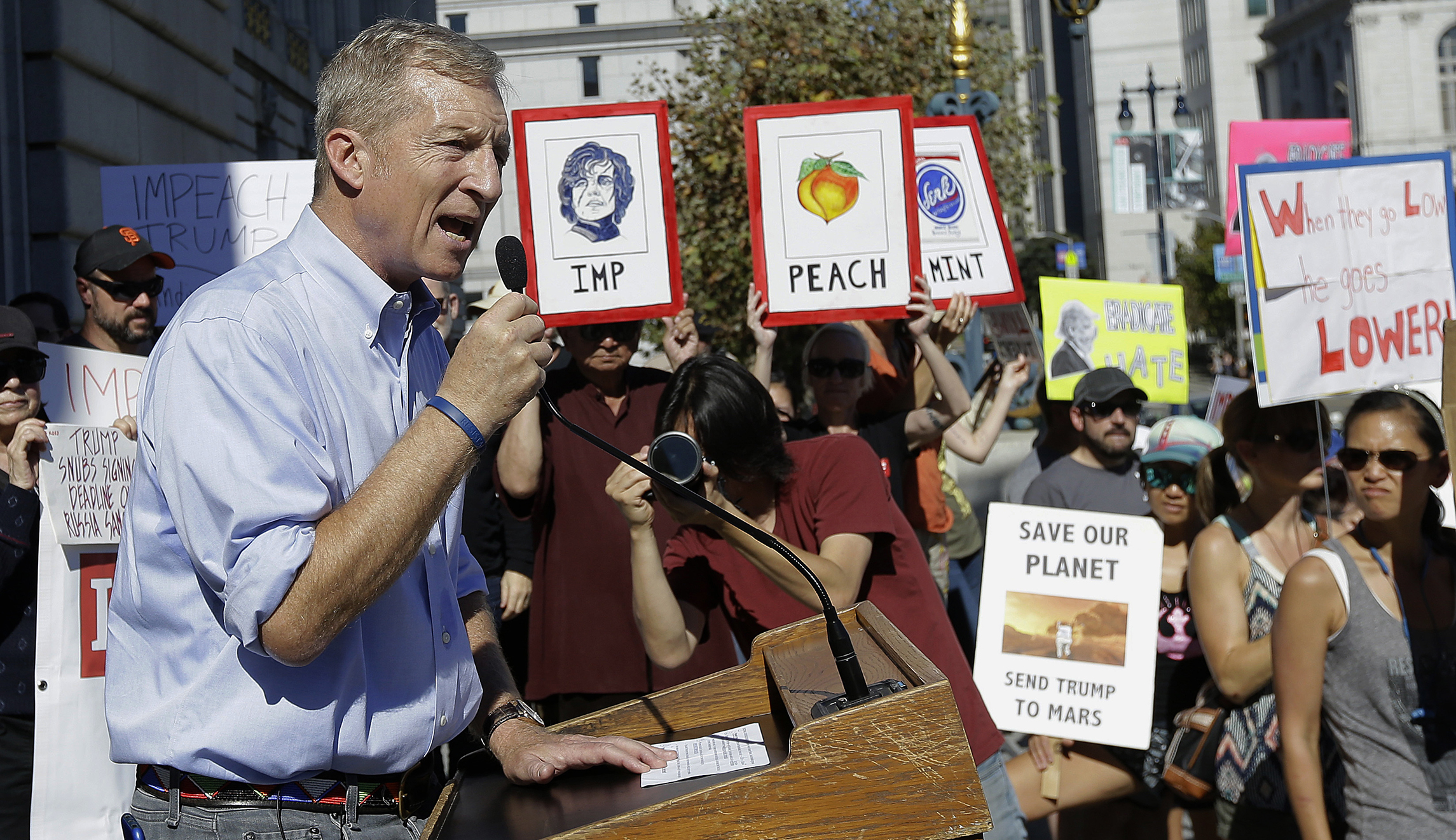 Democratic donor Tom Steyer running billboards in Times Square calling for Trump’s impeachment